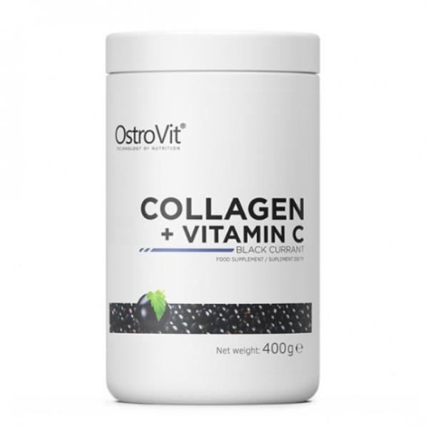 Хондропротектор (для спорту) OstroVit Collagen And Vitamin C 400 g /40 servings/ Black Currant