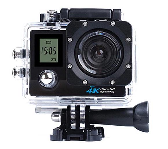 Экшн камера Action Camera A100 Wi-Fi 4K с аквабоксом и набором креплений два экрана Черный + Пульт - фото 12 Экшн камера Action Camera A100 Wi-Fi 4K с аквабоксом и набором креплений два экрана Черный + Пульт - фото 12