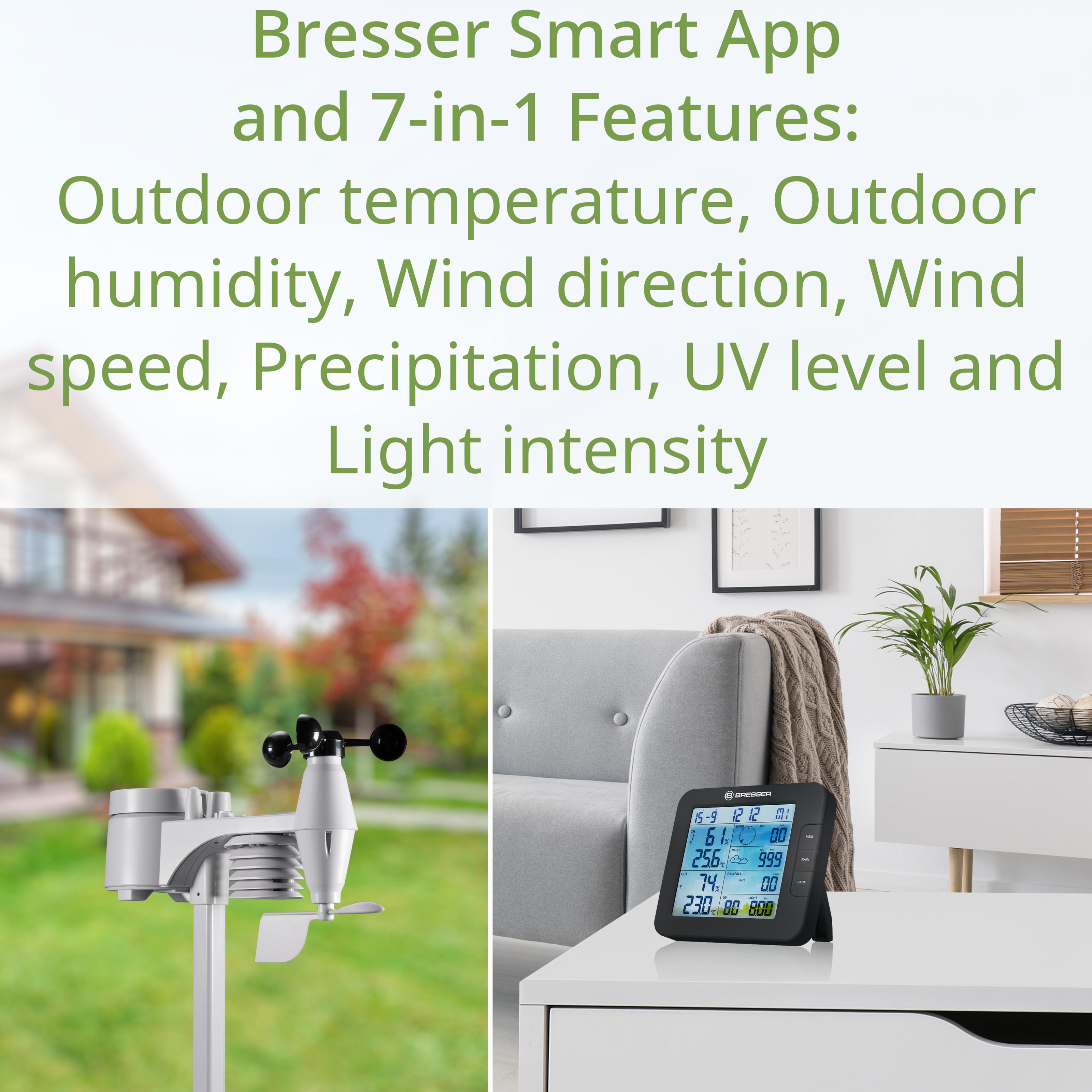 Метеостанция Bresser Smart Home 7в1 Weather Center ClimateConnect (7003600CM3000) - фото 7 Метеостанция Bresser Smart Home 7в1 Weather Center ClimateConnect (7003600CM3000) - фото 7
