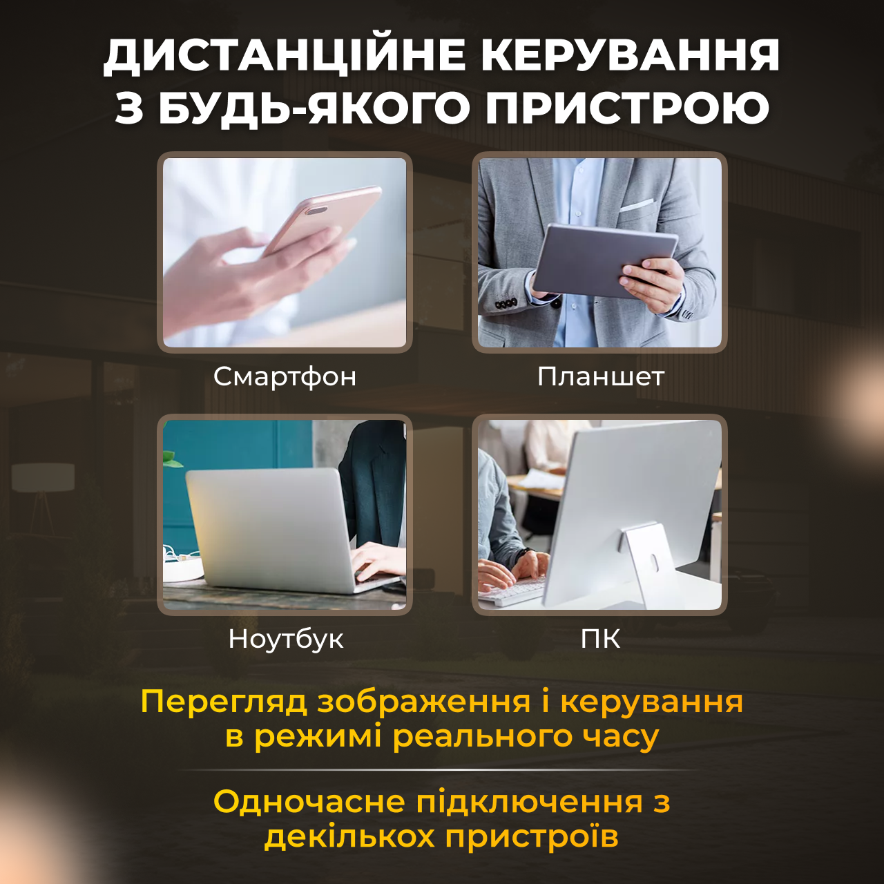 Камера відеоспостереження Wi‑Fi з нічним баченням 12 Мп Білий (234573591) - фото 3