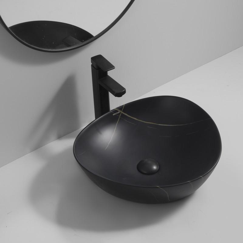 Раковина накладная MIXXUS Premium WAVE-0104 MARBLE 460х420х130 мм (MP6534) - фото 2 Раковина накладная MIXXUS Premium WAVE-0104 MARBLE 460х420х130 мм (MP6534) - фото 2