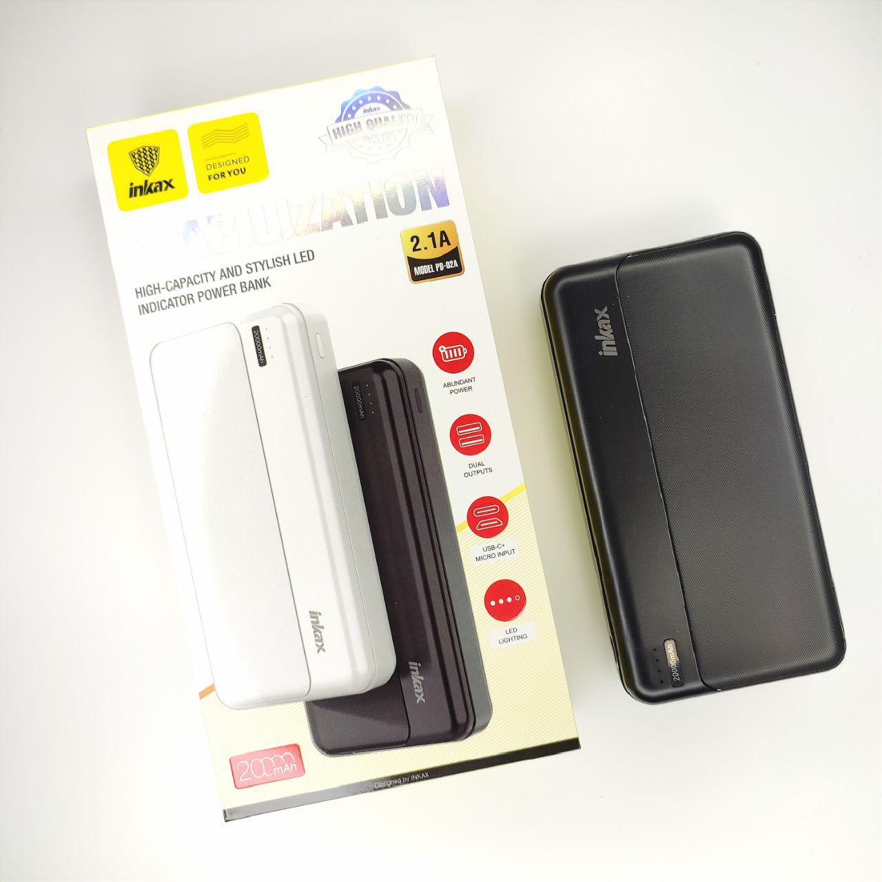 Повербанк Inkax PB-02A 20000 mAh 2,1 A 2 виходы (1120) - фото 4