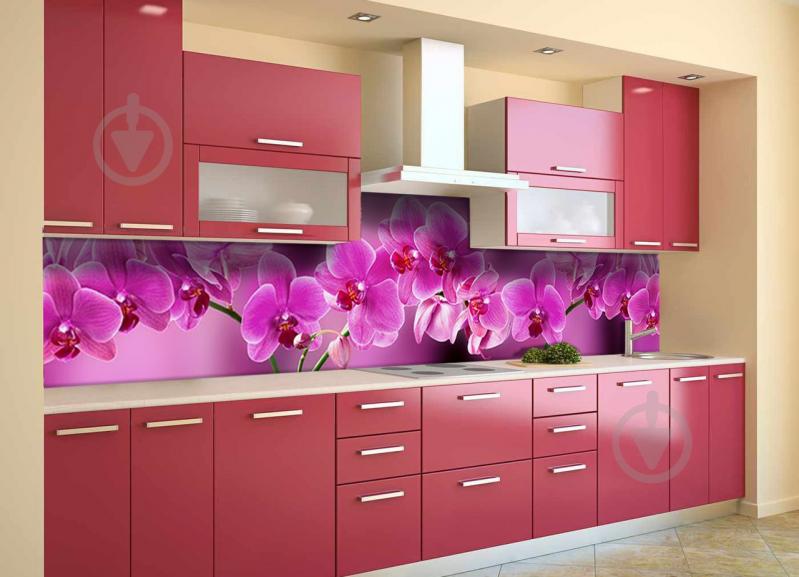 Скинали на кухню Zatarga «Ветка розовых Орхидей» 650х2500 мм виниловая 3Д наклейка кухонный фартук Z180579/1 Скинали на кухню Zatarga «Ветка розовых Орхидей» 650х2500 мм виниловая 3Д наклейка кухонный фартук Z180579/1