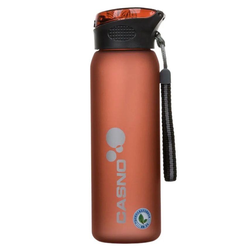 Бутылка с соломинкой Casno KXN-1196 600 мл Красный (KXN-1196)