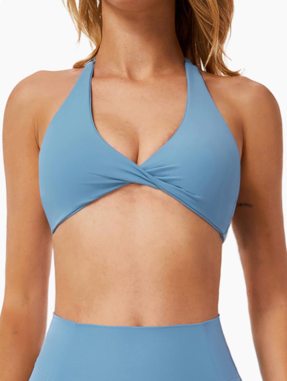 Топ на широких бретельках с чашками M Голубой (WI03M)