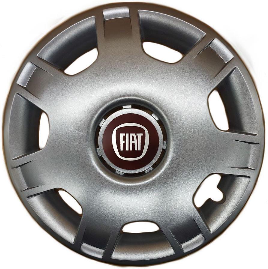 Колпаки SJS 205 с логотипом Fiat 4 шт. R14 Серебряный (2654556552)