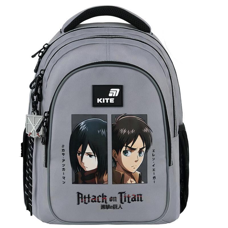 Рюкзак KITE Education teens Attack on Titan 40x29x17 см 20,5 л Серый (AT26-8001M)