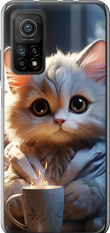 Чехол на Xiaomi Mi 10T White cat (5646u-2096-42517)