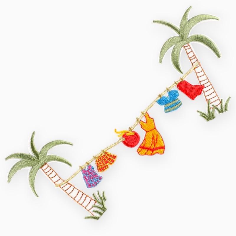 Термоаппликация Tropical vacation вышитая 7,8х19 см 1 шт. Разноцветный (АК0719п52)