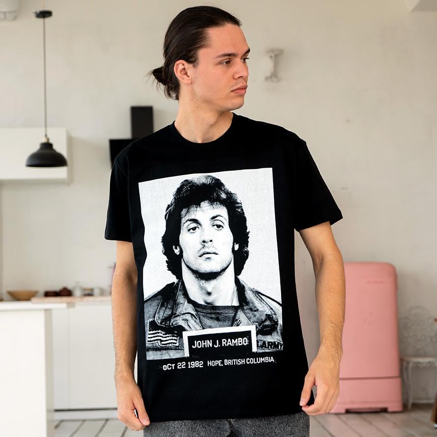 Футболка унисекс Rambo Mugshot XS Черный (00000002733)