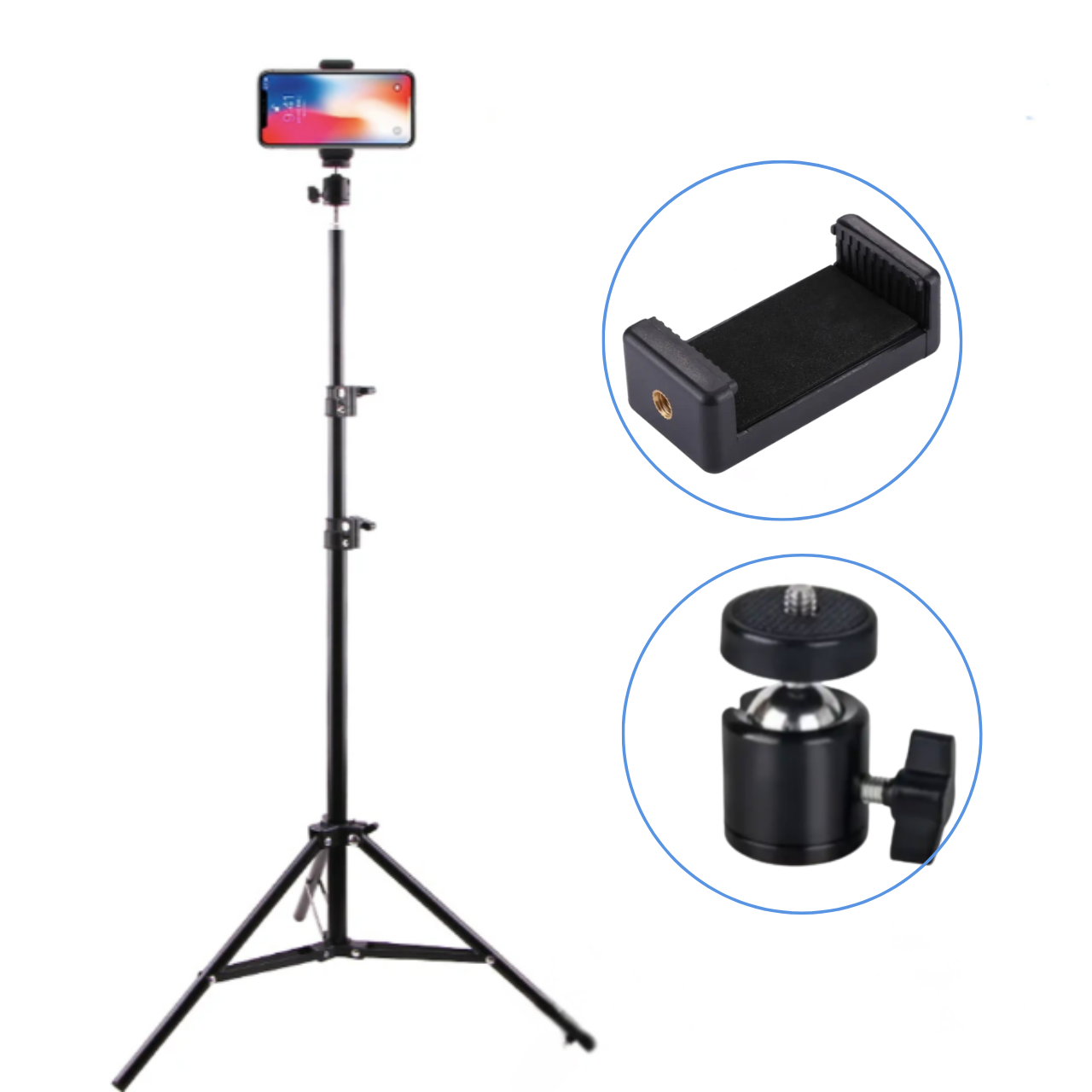 Штатив для телефону з кріпленням під смартфон та кульовою головкою - фото 3 Штатив для телефону з кріпленням під смартфон та кульовою головкою - фото 3