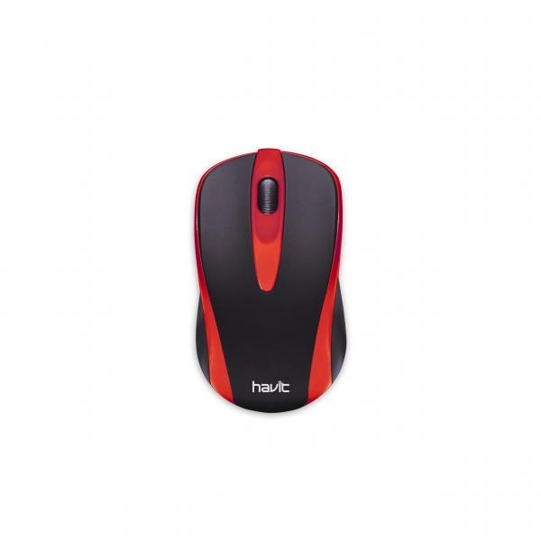 Мышь проводная Havit HV-MS675 USB 3 кл Black/Red (22833) - фото 2