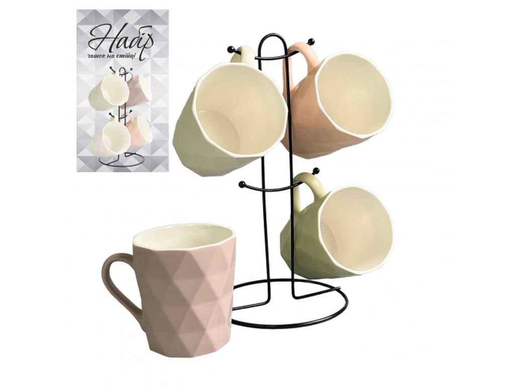 Набор чайный SNT 021-04-14 Грани на стойке 4х350 мл (1080834)