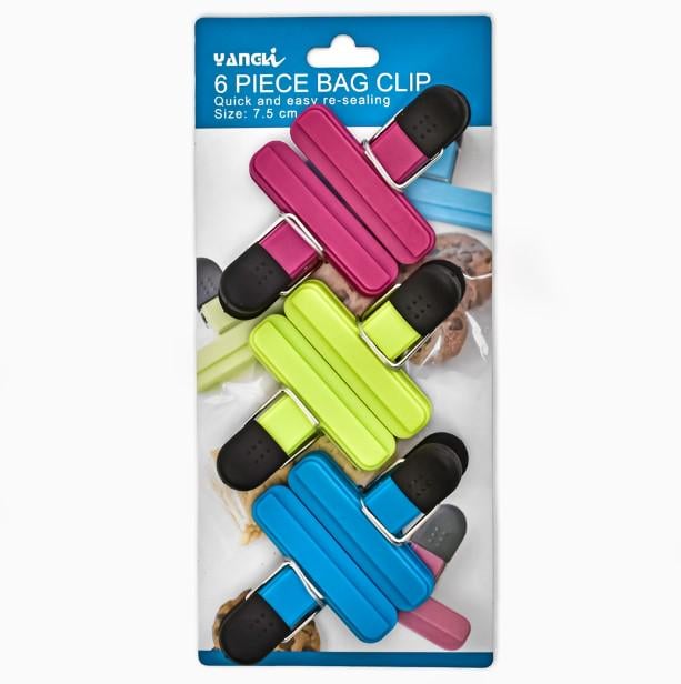 Зажим кухонный 6 шт. 8x6,5 см (LU000068)