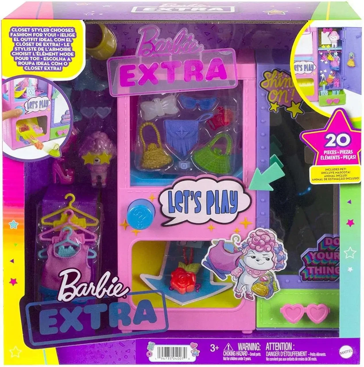 Кукла Barbie Extra Surprise Fashion Closet Playset HFG75 (1972544542)