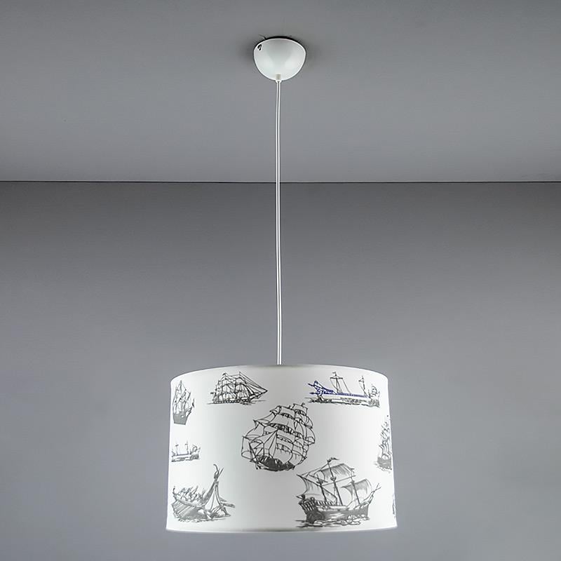 Люстра подвесная Light House NM-14293/3 WT WT на три лампы с абажурами Белый