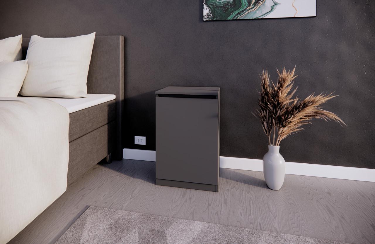 Тумба приліжкова MEBEX 50х40х77,4 см Сірий темний (VS3D500DG)