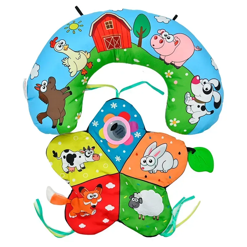 Подушка дитяча розвиваюча двостороння Limo Toy 9323A-A комашки та тварини ферми (2351421345)