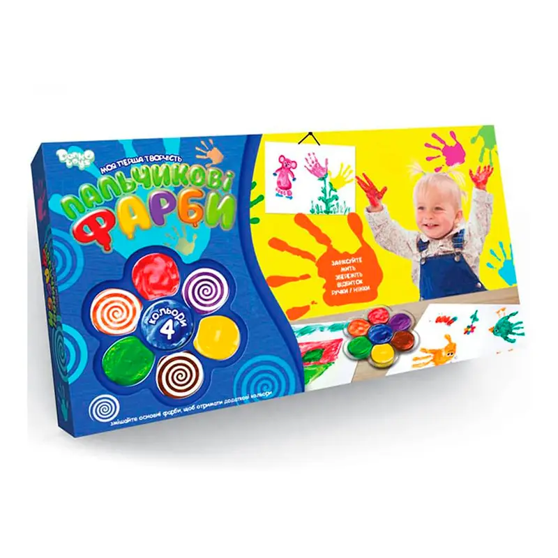 Пальчиковые краски Danko Toys Мое первое творчество PK-02-02 4 цвета (1629705960)