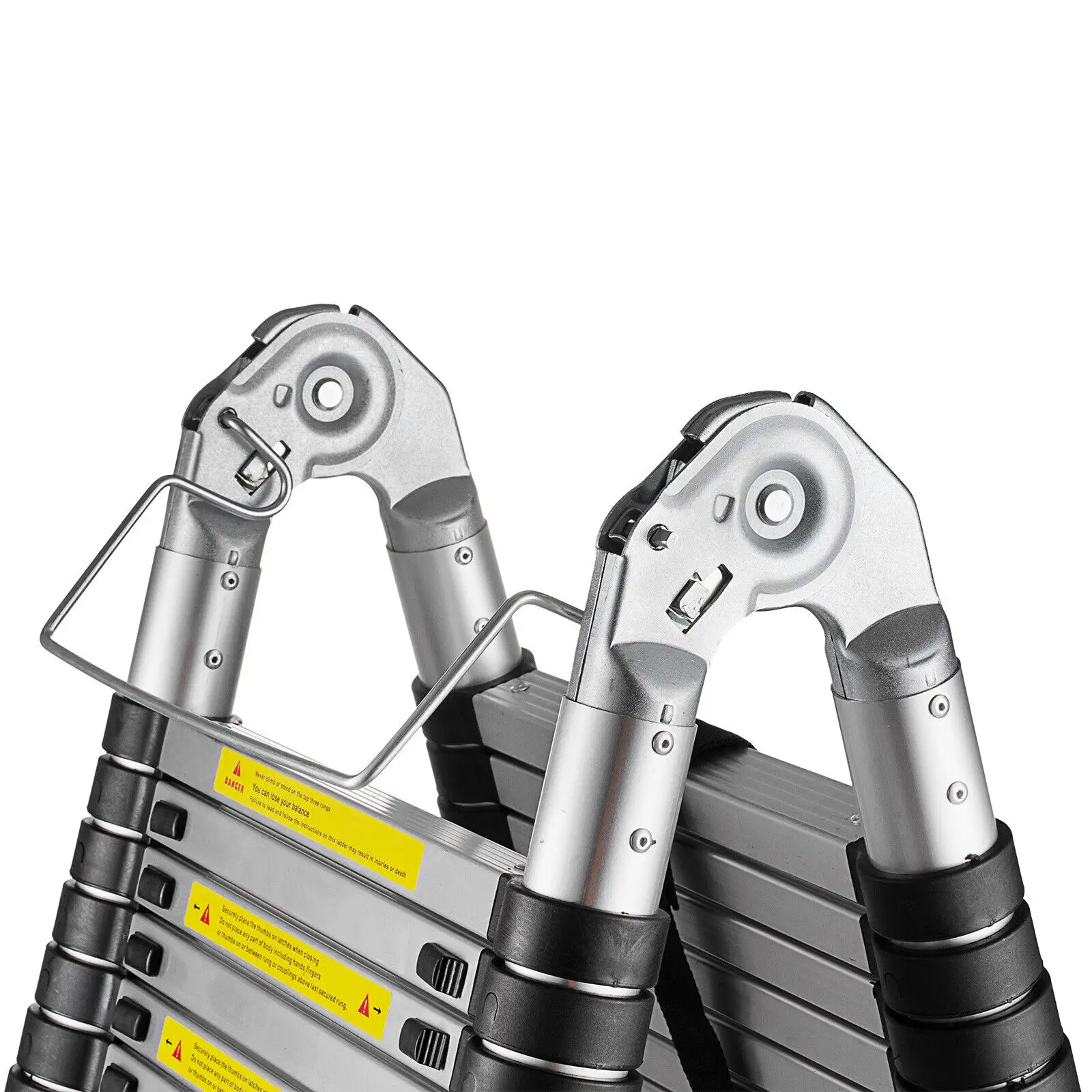 Драбина телескопічна подвійна 8 сходинок 2,5 + 2,5 м - фото 6