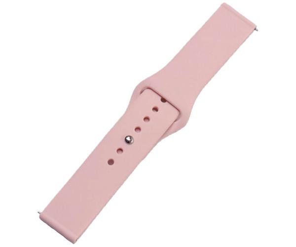 Ремешок для смарт-часов Silicone Button Design для Samsung/Amazfit/Huawei 20 мм Pink (0500043528-3577970)