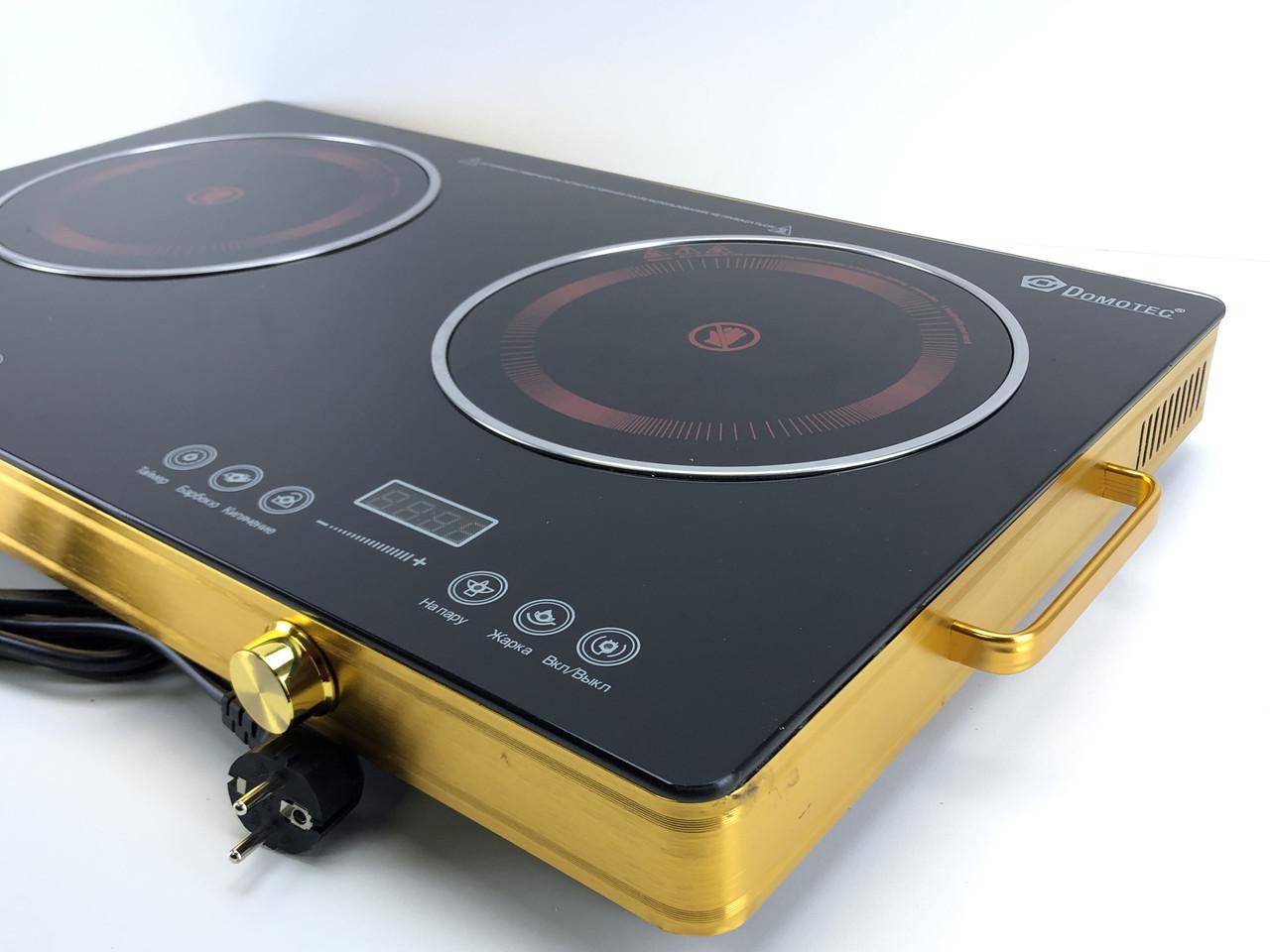 Электроплита инфракрасная Domotec MS 5881 на 2 конфорки настольная - фото 2