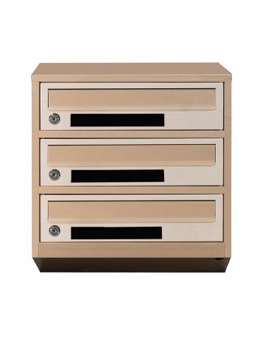 Почтовый ящик Lev-metal Е1-03.C на 3 секции 475x390x200 мм Бежевый (21030303) - фото 2 Почтовый ящик Lev-metal Е1-03.C на 3 секции 475x390x200 мм Бежевый (21030303) - фото 2