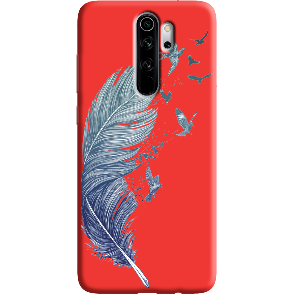 Чехол Boxface Xiaomi Redmi Note 8 Pro Feather Красный силикон (38222-cc38-38666)