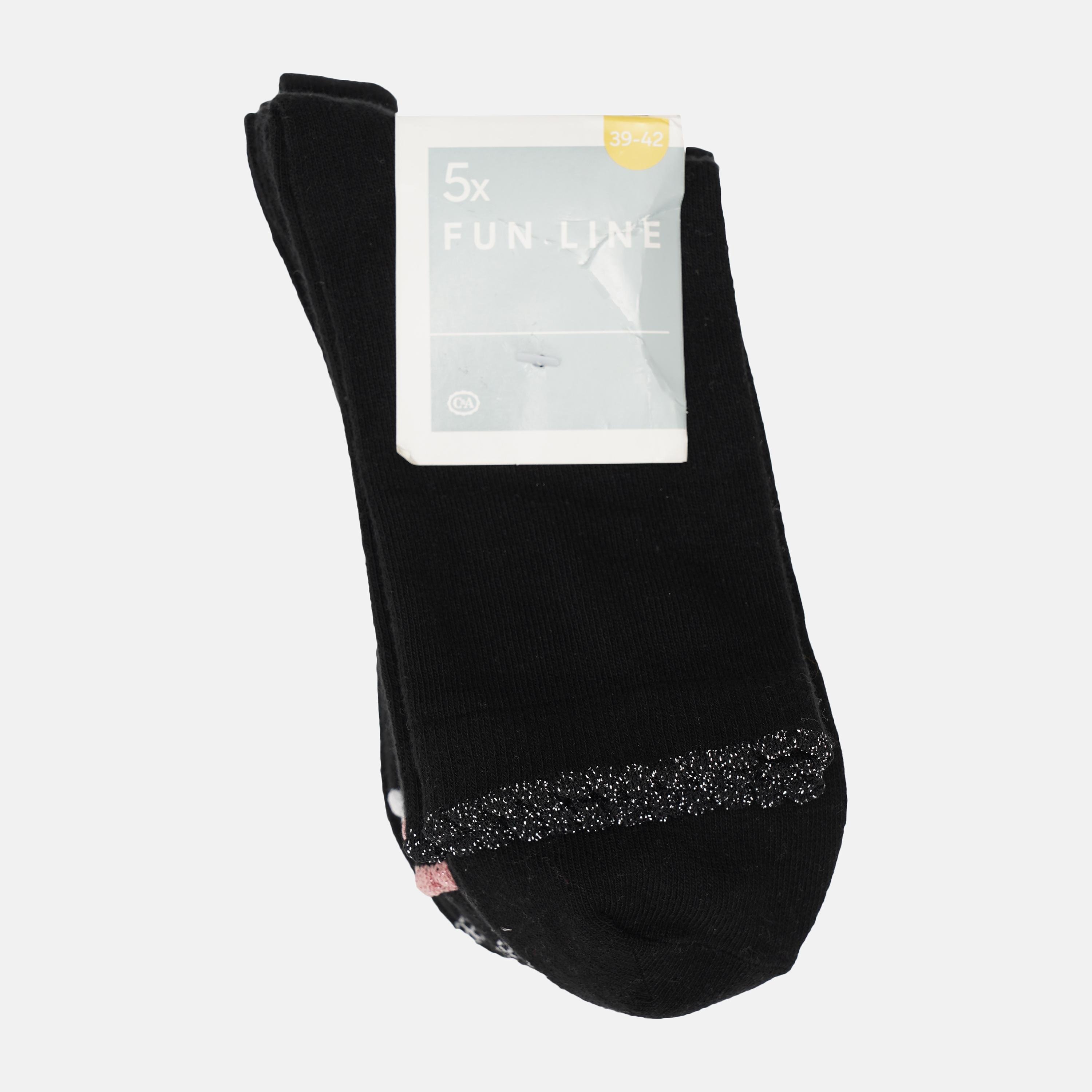 Носки C&A 5 пар р. 35-38 Черный (5867679440503)