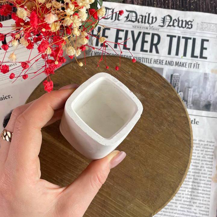 Свічник гіпсовий Білий - фото 2