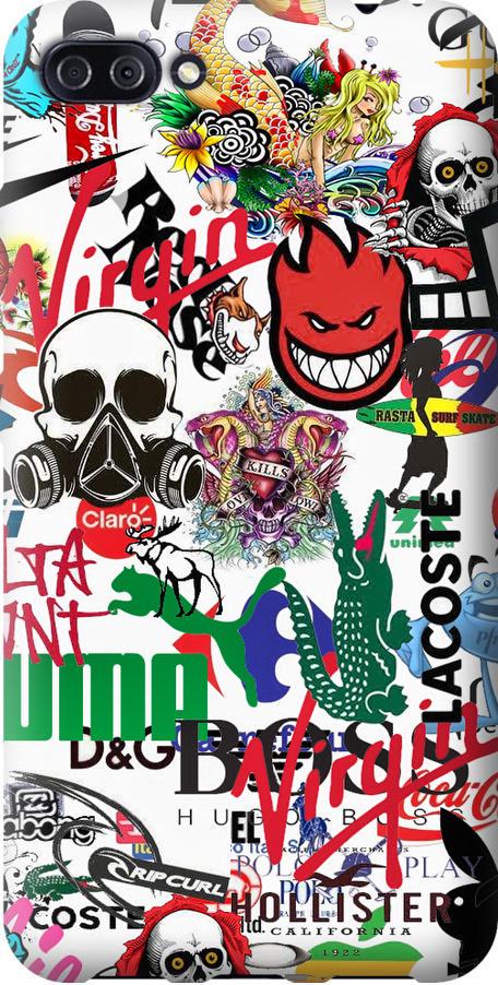 Чехол на Asus ZenFone 4 Max ZC554KL Many different logos (4022u-1035-42517)