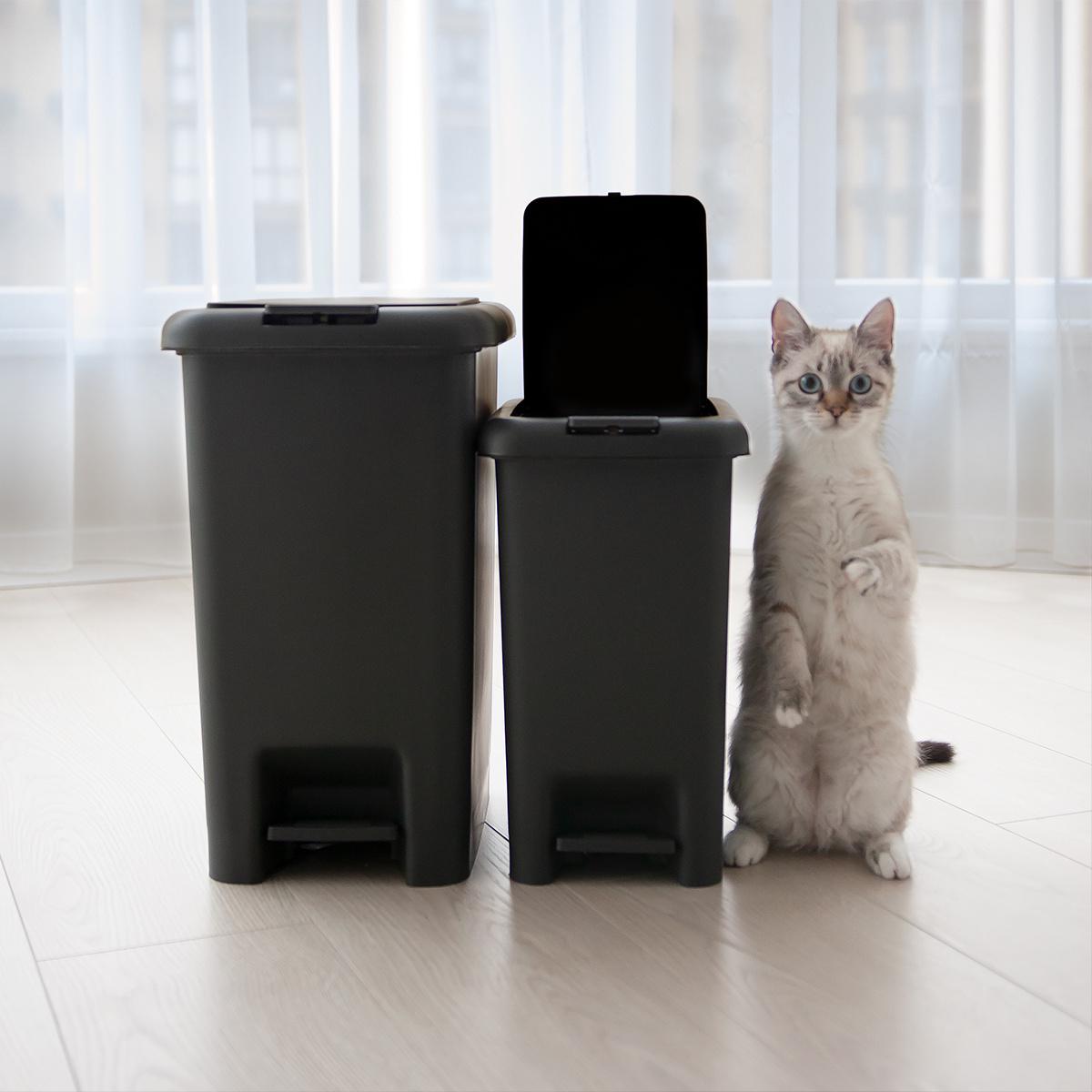 Відро для сміття МВМ MY HOME BIN-01 з кришкою і педаллю 20 л Антрацитовий (BIN-01 20L ANTHRACITE) - фото 6