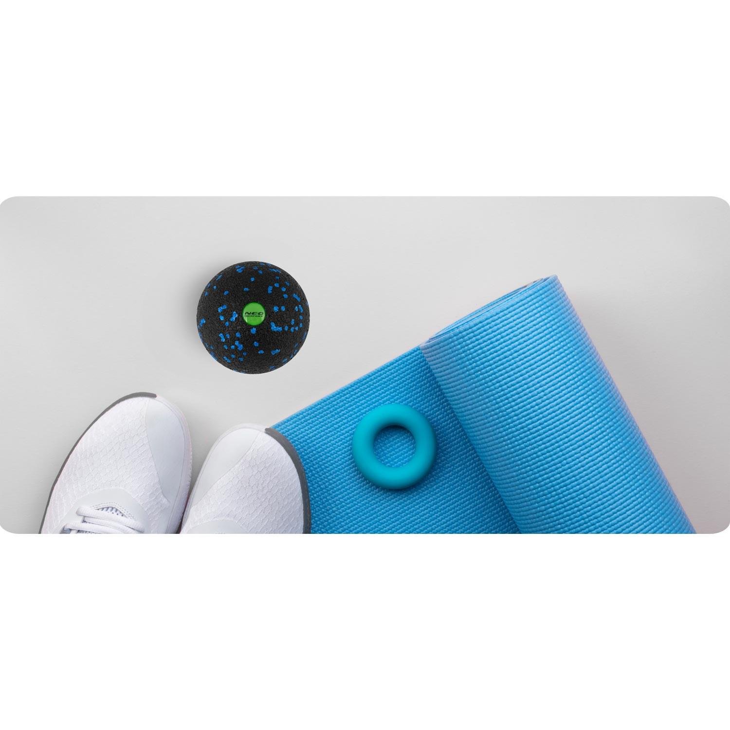 Мяч для массажа и фитнеса NS-965 Черно-голубой (429886) - фото 10