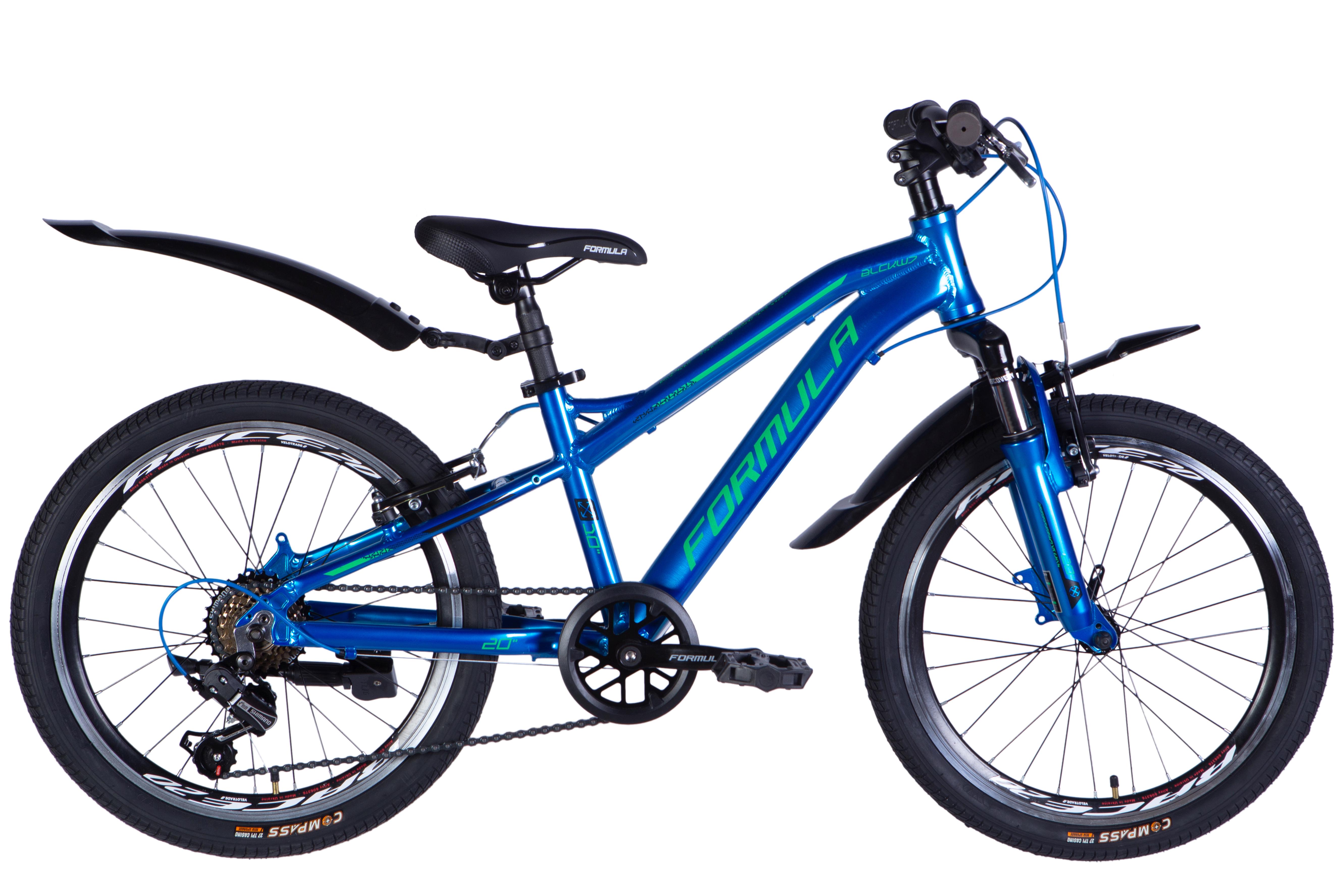 Велосипед Formula 2025 BLACKWOOD Vbr FR AL 20" рама 11" Сине-зеленый (OPS-FR-20-102)
