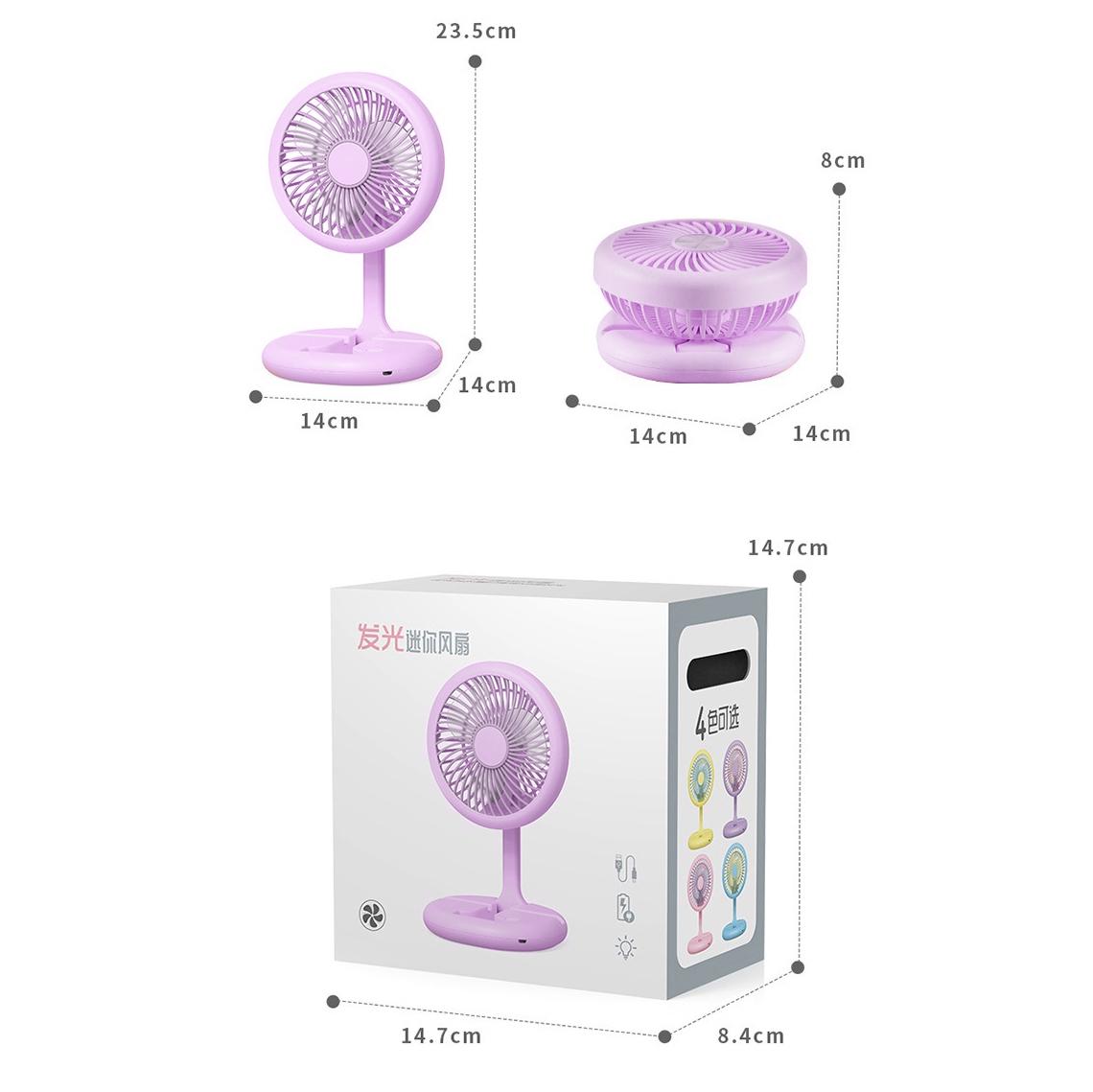 Вентилятор портативний настільний на акумуляторі 400 мАг USB 2 режими тримач для телефону Бузковий (27432467) - фото 10 Вентилятор портативний настільний на акумуляторі 400 мАг USB 2 режими тримач для телефону Бузковий (27432467) - фото 10