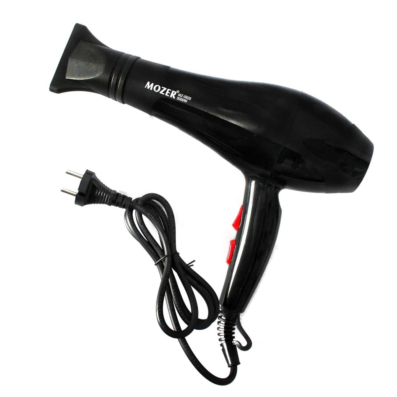 Фен для волос Wuw Mozer MZ-5920 профессиональный 5000 W Черный (5920629)