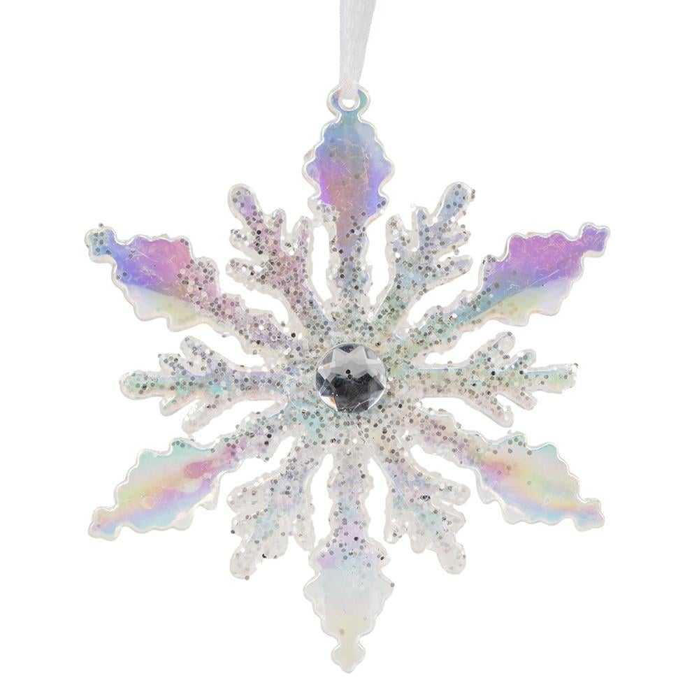 Елочная игрушка Хрустальная снежинка 13 см (6040-022)