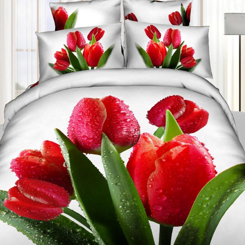 Комплект постельного белья Love You полуторный 3D Блеcк STP558