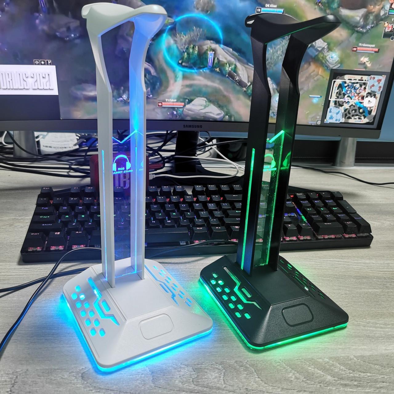 Підставка для геймерських навушників RGB Headphone Stand з подвійним USB-хабом (000747) - фото 12