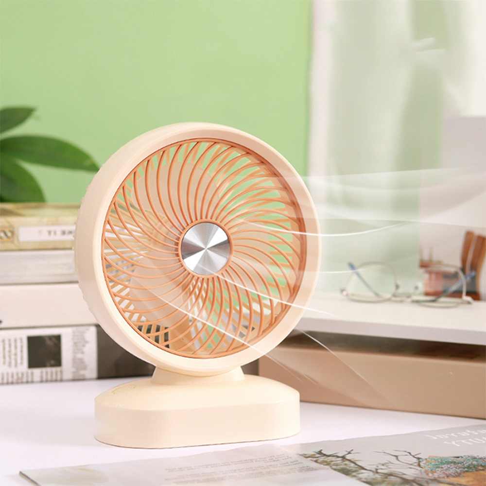 Вентилятор портативний настільний на акумуляторі 1200 мАг USB-Type C 3 режими 5 Вт Кремовий (27434606) - фото 4 Вентилятор портативний настільний на акумуляторі 1200 мАг USB-Type C 3 режими 5 Вт Кремовий (27434606) - фото 4