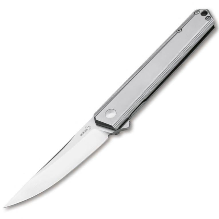 Нож складной Boker Plus Kwaiken Air Titanium VG-10 Liner Lock Grey (01BO169)
