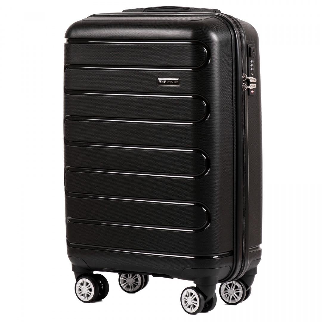 Чемодан Wings DQ181 S полипропилен ручная кладь 55,5х37,5х22 см 40 л Черный