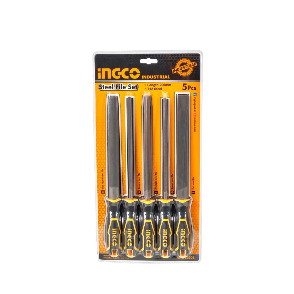 Набір напилків INGCO 200 мм 5 шт. (26767801)