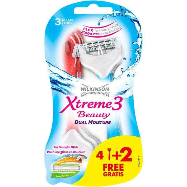 Жіночі одноразові станки Wilkinson Xtreme3 Beauty Dual Moisture 4+2 шт.