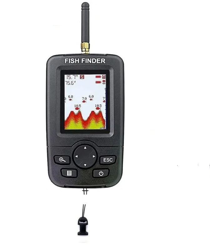 Ехолот Lucky Fish Finder XJ-01 для риболовлі з кольоровим дисплеєм LCD