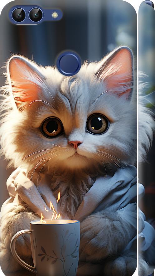 Чехол на Huawei P Smart White cat (5646m-1346-42517)