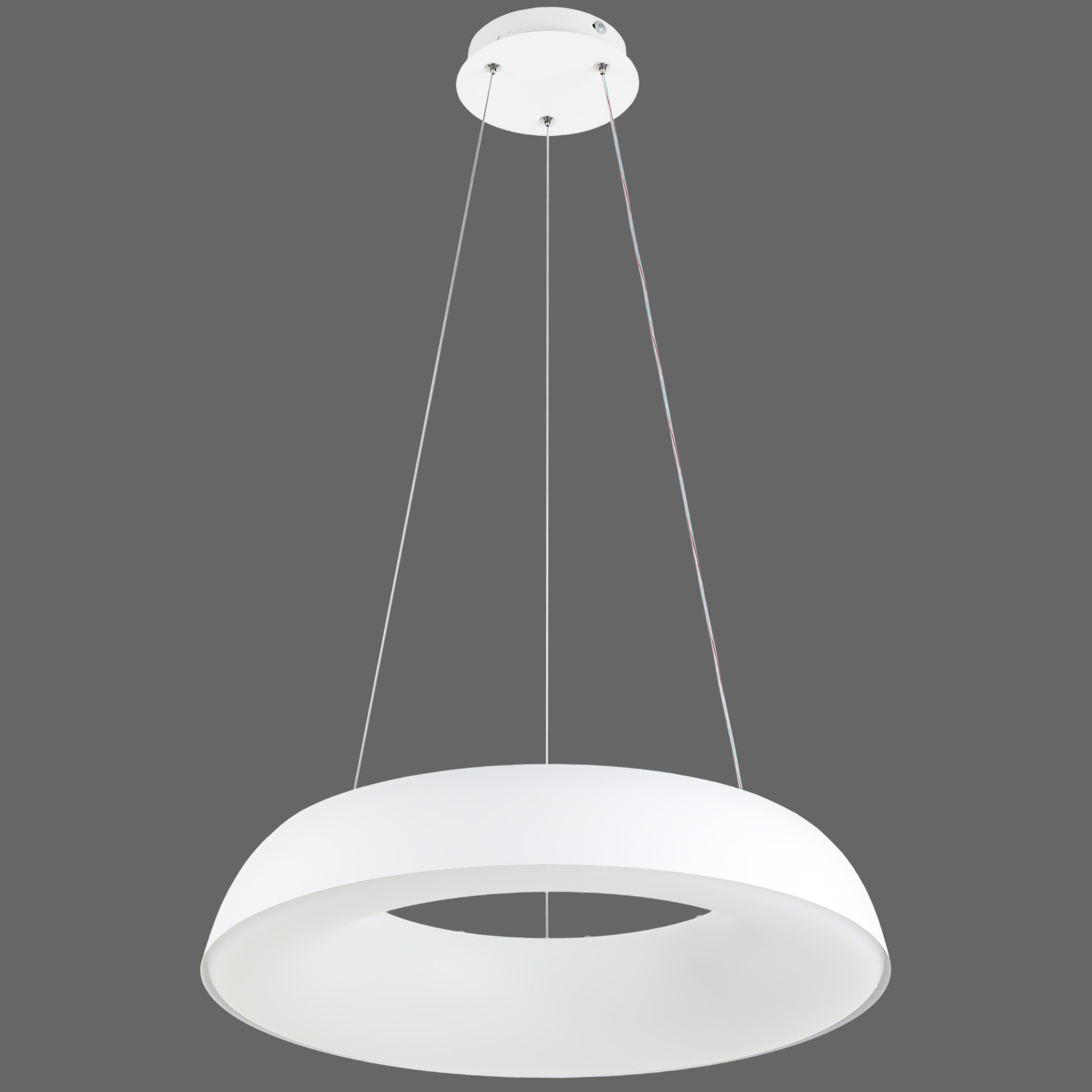 Люстра светодиодная подвесная 70W с пультом и приложением 48 см (97-MD6018(480)WH)