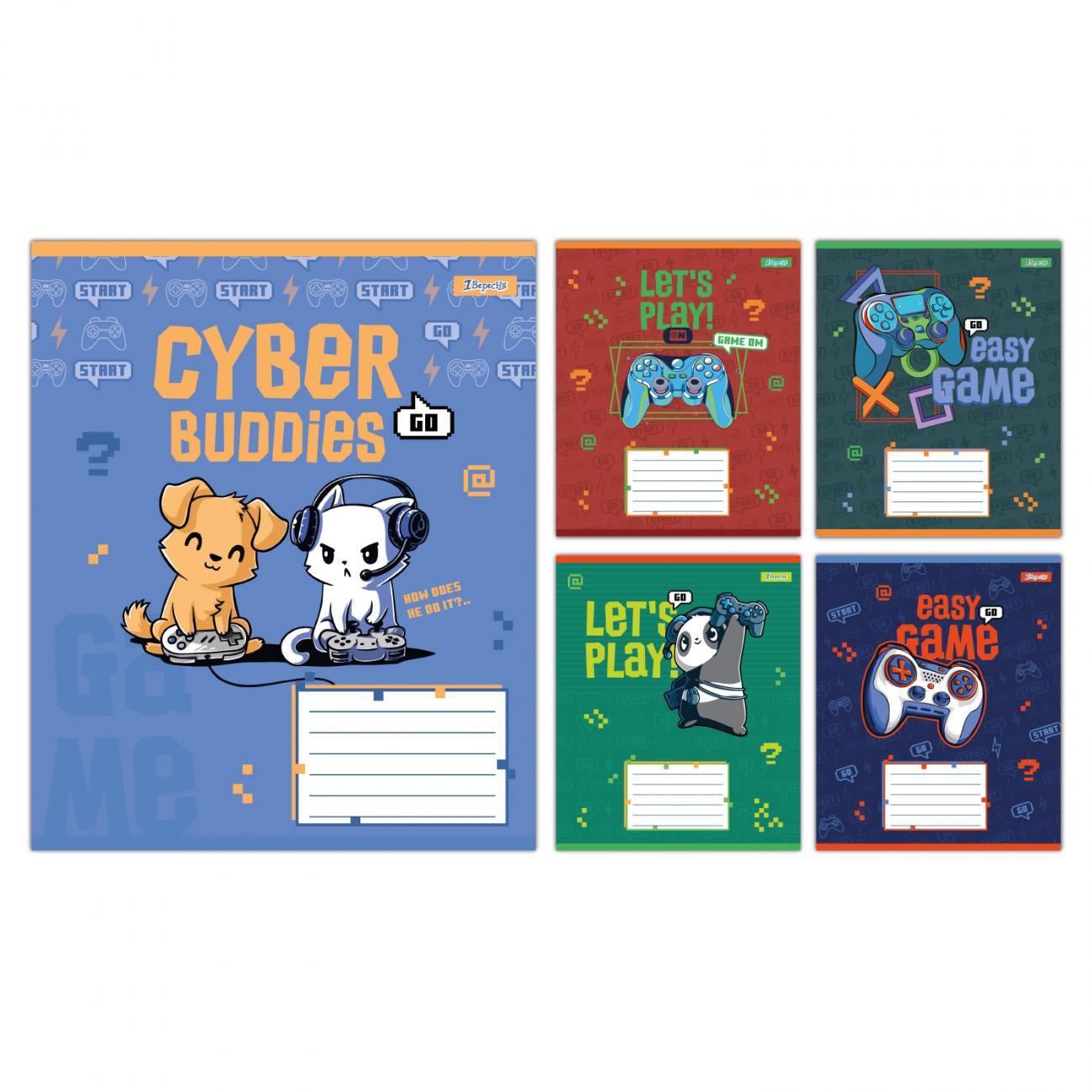 Зошити учнівські 1 вересня Let's Play в лінію 12 арк. 25 шт. (MTT-198947)