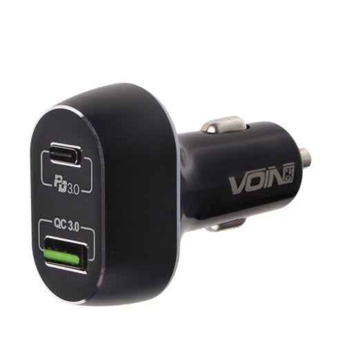 Автомобільний зарядний пристрій Voin 63 W 1 USB QC3.0 18 W/1PD 45 W 12/24 V (C-63202Q)