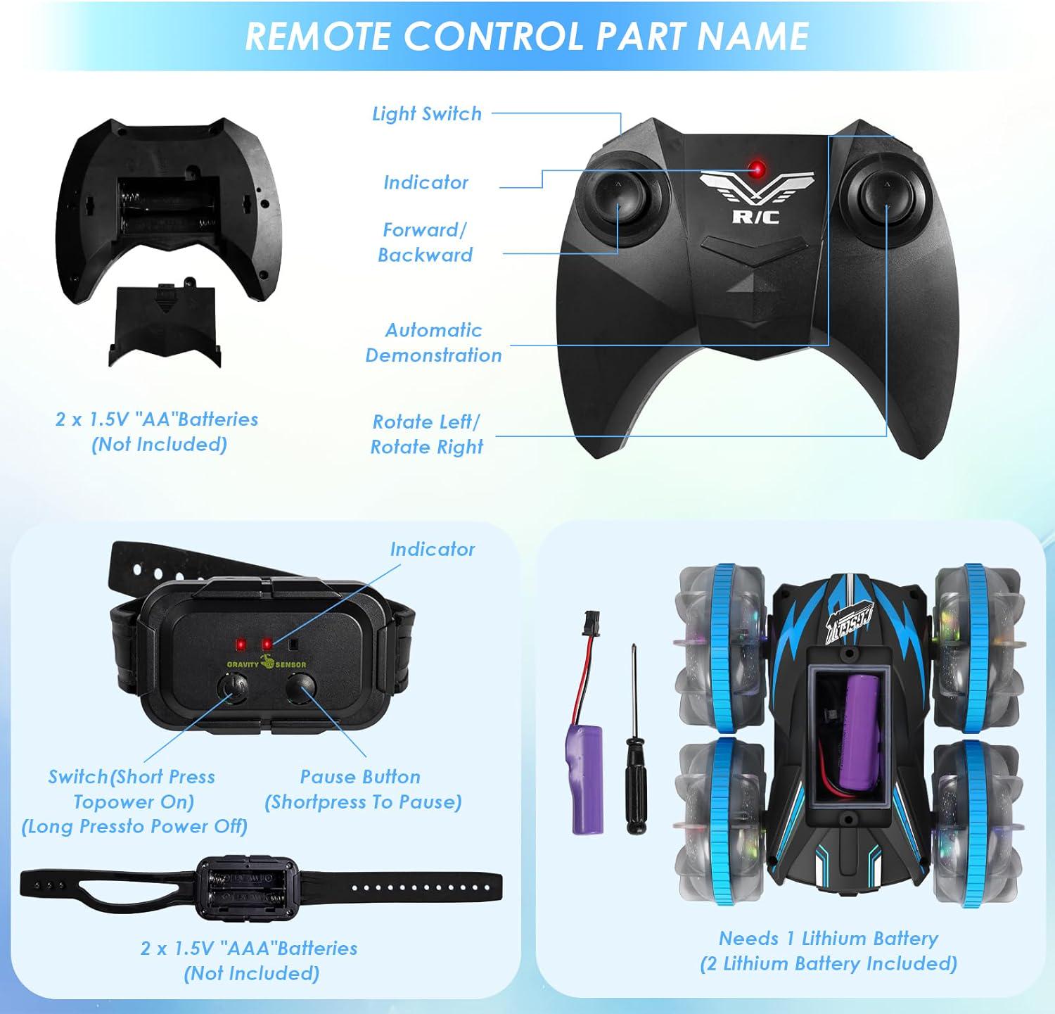 Машинка-перевертыш на радиоуправлении BG006 Амфибия Прозрачный/Красный (24836471) - фото 3